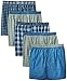 Hanes Men's 5-Pack Inside Exposed Waistband Woven Boxers
