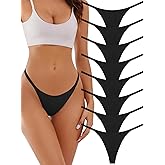 linccure Seamless G-string Thongs for Women - No Show Thong Underwear Stretch Breathable Low Rise Panties 8 Pack