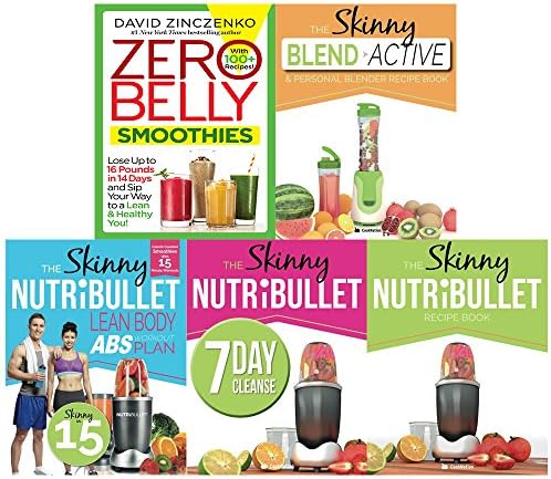Zero belly smoothies, blender recipe book, lean body abs workout, 7 day cleanse and nutribullet recipe book 5 books collection set