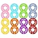 Caydo 16 Pieces 8 Colors Clothing Size Dividers Round Hangers Closet Dividers