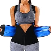 LMCOB Sauna Vest for Women Sauna Waist Trainer Vest Workout Sweat Vest with Zipper Heat Trapping Sauna Suits