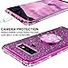 Galaxy Note 9 Case, Glitter Cute Girly Bling Diamond Rhinestone Bumper with Ring Kickstand Slim Thin Soft Protective Samsung Galaxy Note 9 Phone Case for Girl Women Released 2018 - Purple
