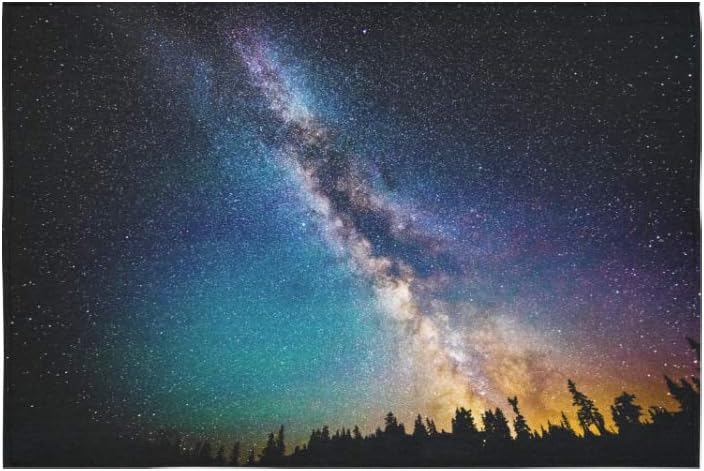 AGIRL Tapiz Noche Cielo Bosque Noche Estrellada Vía Láctea Flor