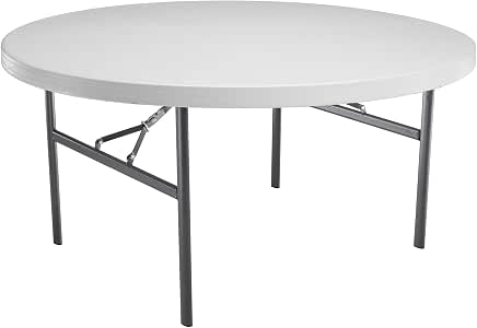 Amazon.com : Lifetime 5-Foot Round Table, Set of 4, White ...