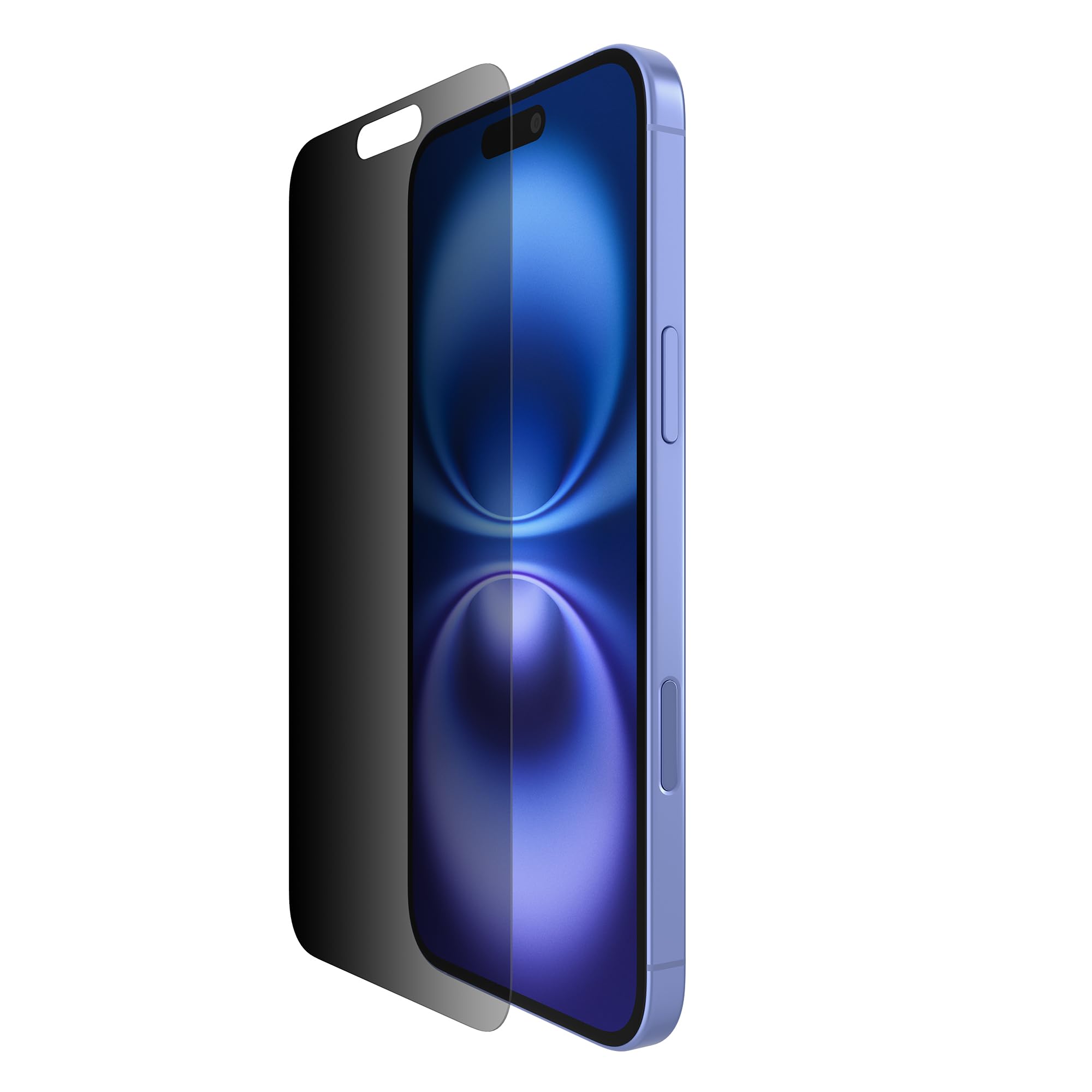 Belkin ScreenForce InvisiGlass iPhone 16 Plus Privacy Screen Protector, scratch-resistant, easy align tray for bubble free application, recycled glass for iPhone 16 Plus, iPhone 15 Plus, 14 Pro Max