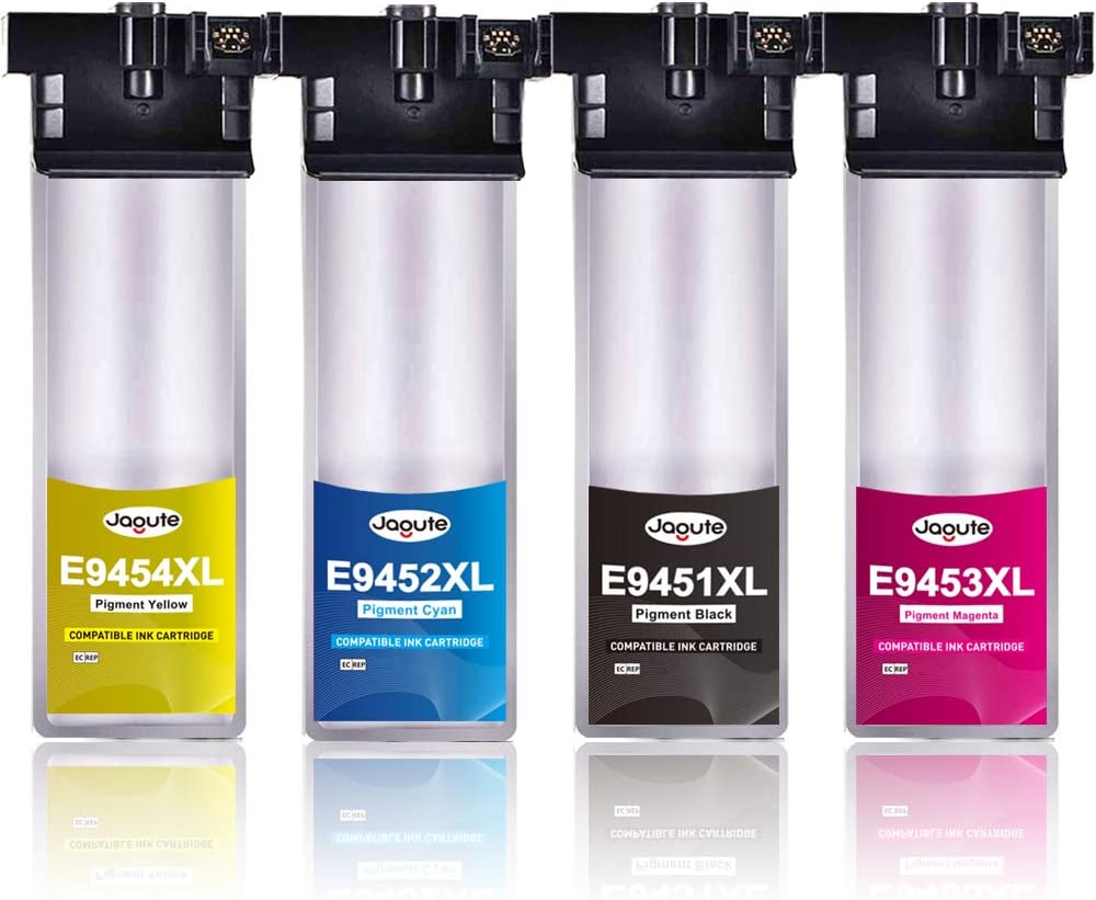 T9451 T9452 T9453 T9454 Ink Cartridges Compatible with Epson T9451-T9454 for Epson WorkForce Pro WF-C5210 WF-C5210DW WF-C5290 WF-C5290DW WF-C5710 WF-C5710DWF WF-C5790 WF-C5790DWF Printers (4 Pack)