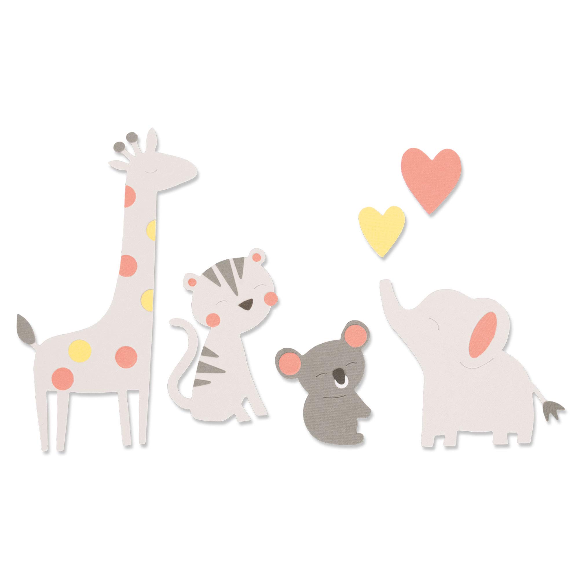 Sizzix Bigz Die 663863, Zoo Friends by Olivia Rose, Metal, Multicolour, One Size