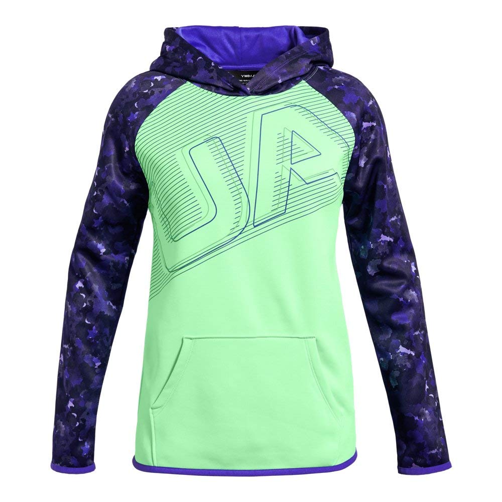 purple and green under armour hoodie
