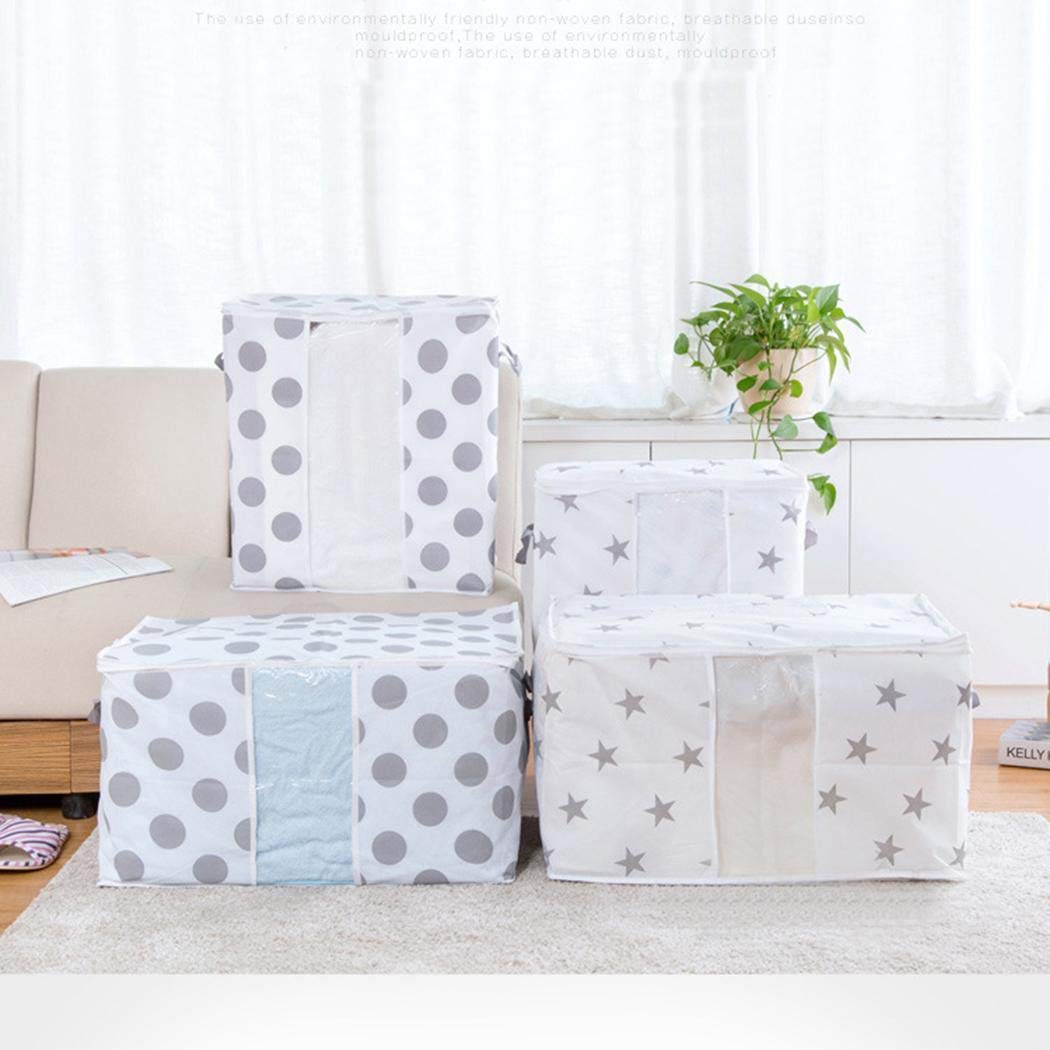 Vividy Portable Cabinets Clothes Quilts Storage Bag Foldable Luggage Organizer Box Space Saver Bags