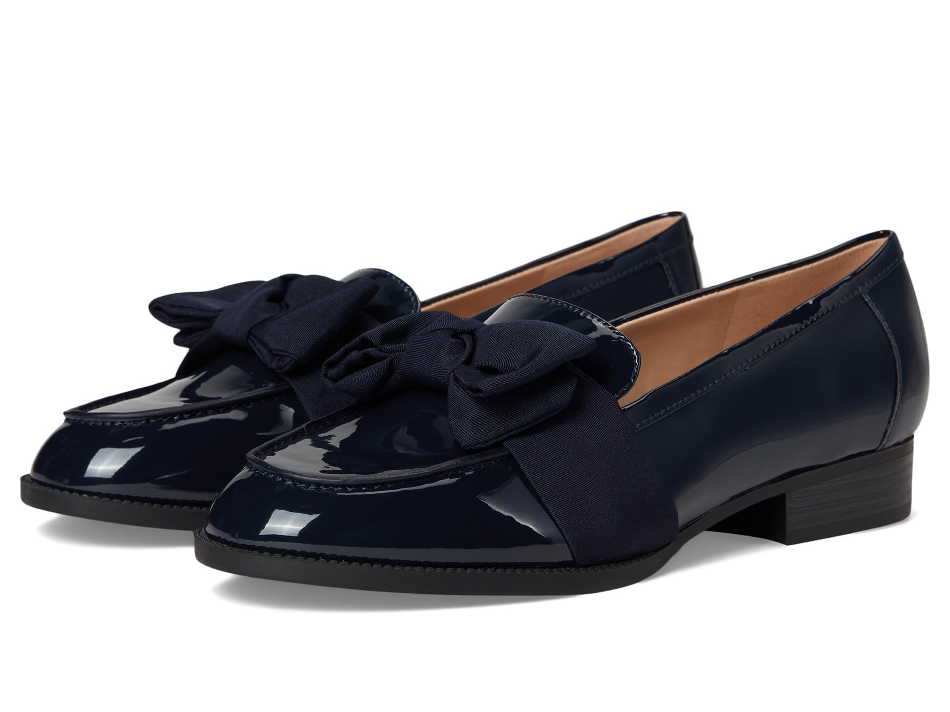 Bandolino Women’s LINDIO Loafer, Navy Patent 402, 12 Wide
