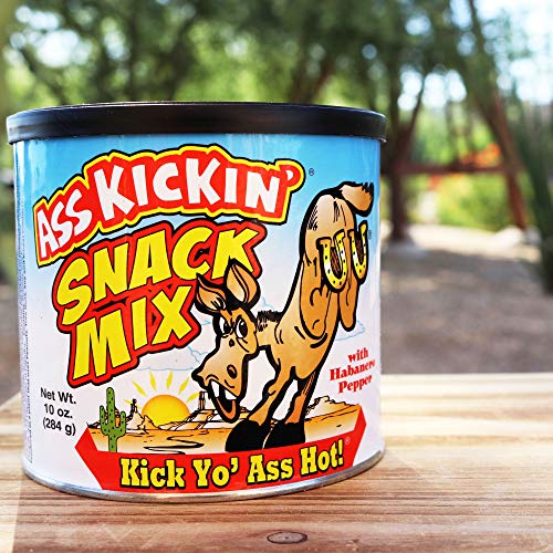 ASS KICKIN' Habanero Pepper Spicy Hot Peanut Snack Mix - 12oz - Hot Peanuts, Cashews, Rice Crackers, Sesame Sticks and Pretzels - Ultimate Spicy Gourmet Gift Peanuts - Try if you dare! - Thumbnail 5