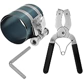 Saihisday Piston Ring Compressor Tool 2-1/8inch to 7inch (53mm - 175mm) | Car Engine Piston Ring Removal Kit and Piston Ring Pliers Adjustable Piston Installer Pliers
