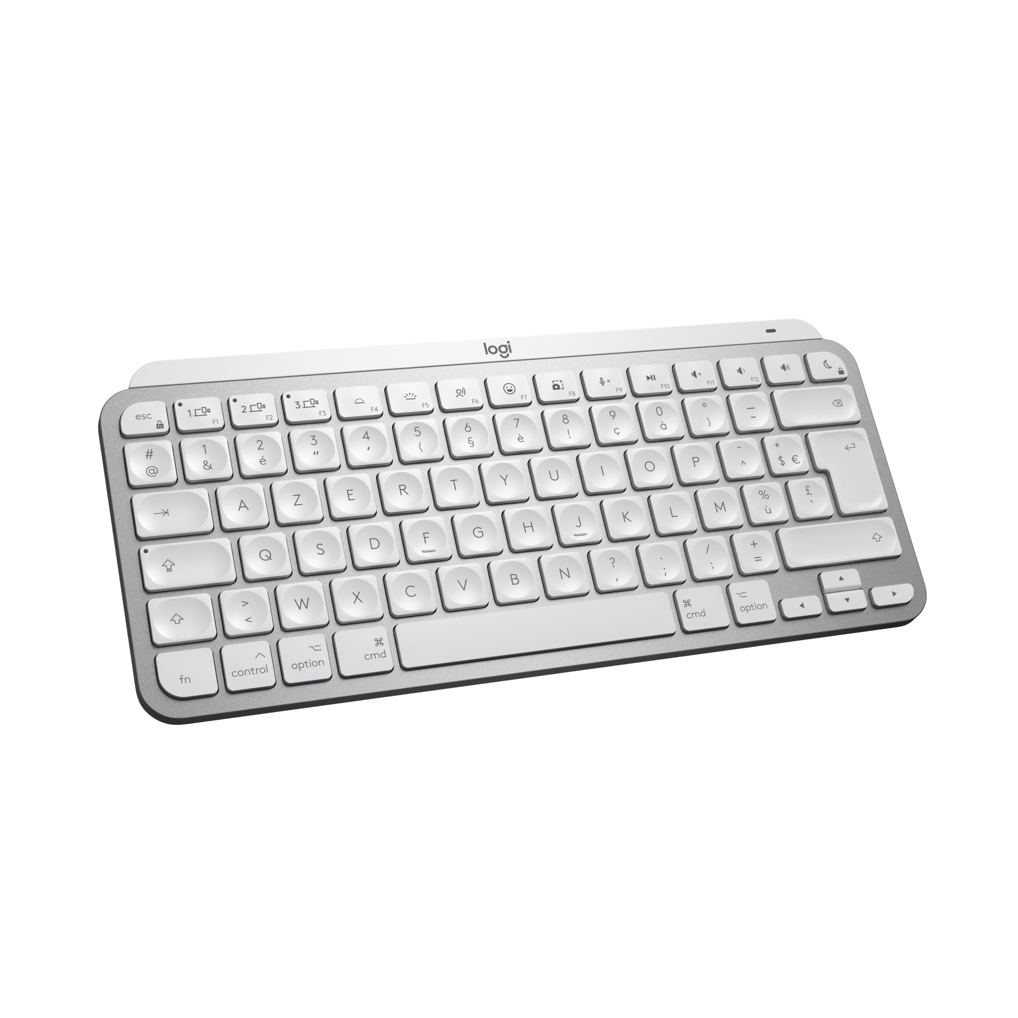 Logitech Mx Keys Mini For Mac – Clavier Sans Fil Minimaliste Compact, Bluetooth, Touches Rétroéclairées, Usb-C, Saisie Tactile, Compatible Avec MacBook Pro, MacBook Air, iMac, iPad, Azerty