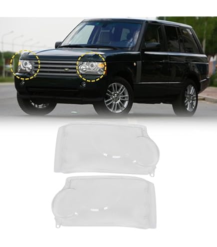 Pair Of Clear Headlight Lens Covers For Land Rover Discovery 4 / LR4 (2010-2013) - Left & Right
