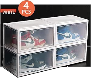 ONCCI - Zapatero apilable, caja de plástico con puerta ...