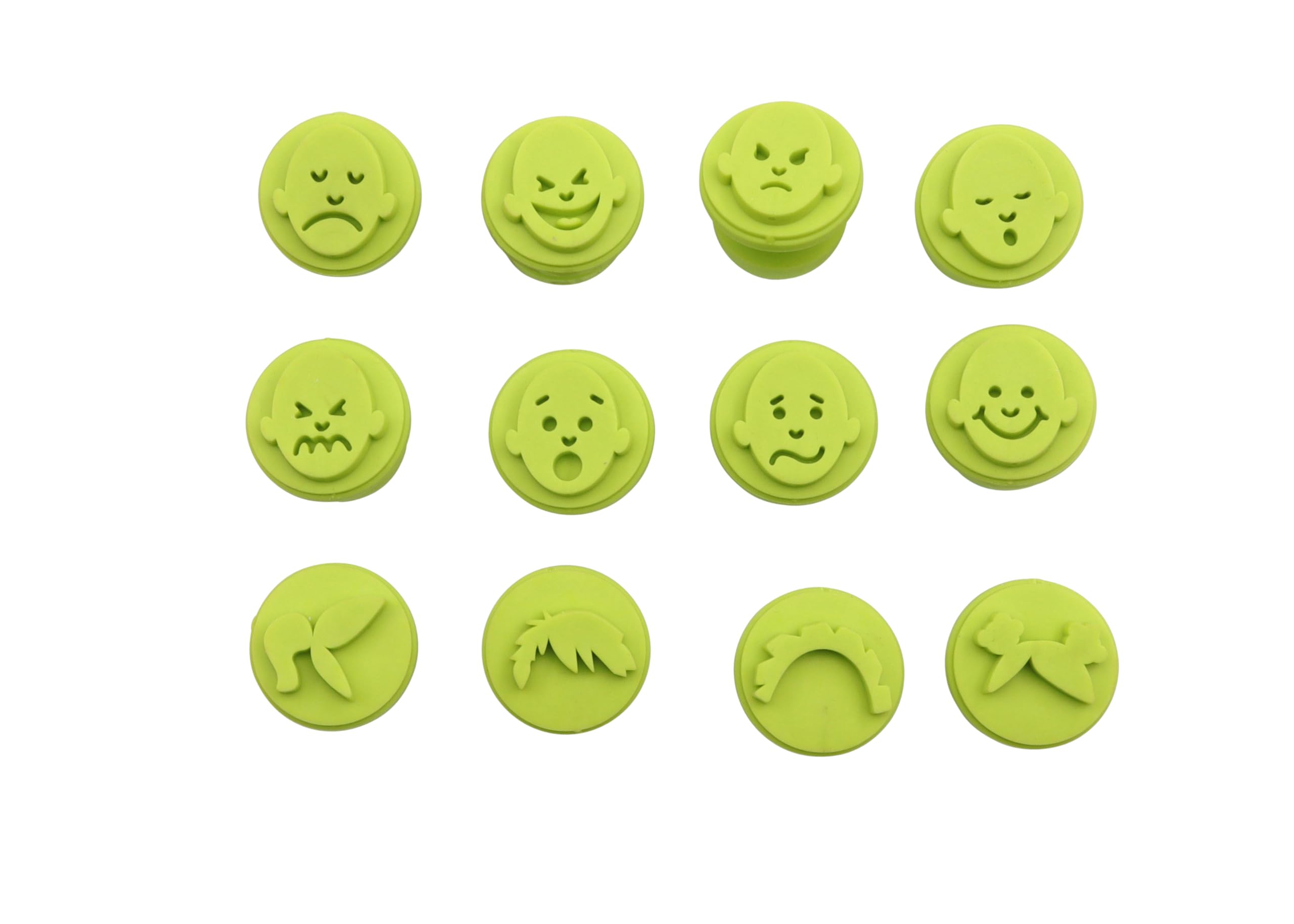 Craftplay Modelling Tools | Easy Grip Emotion Stampers | Facial Expression Stampers | Pack of 12
