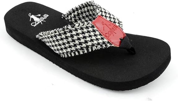 frayed canvas flip flops