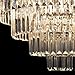 MEELIGHTING 24 Lights Empress Crystal Chandelier Lighting Modern Contemporary Chandeliers Pendant Ceiling Lamp Lights Fixture 7-Tier for Dining Room Living Room Hotel Showroom W39.4