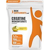 BulkSupplements.com Creatine Monohydrate Powder - Creatine Flavored Powder Supplement, Micronized - Lemon Italian Ice Flavor, 7g per Serving, 700g (1.5 lbs) (Pack of 1)