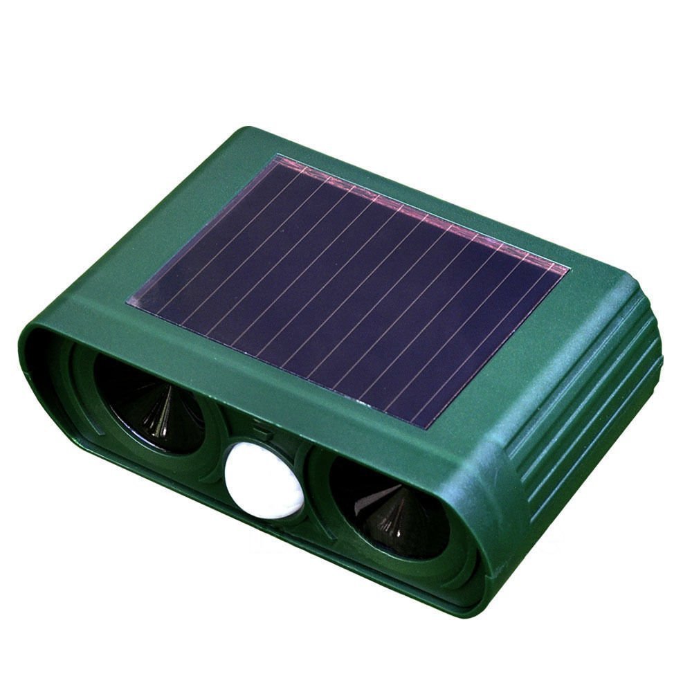 Cat Repellent Ultrasonic Animal Repeller Solar Battery Operated Motion Activated Outdoor Waterproof Electronic Cat Scarer Deterrent with Ground Stake for Fox, Squirrel, Mice - Yard, Lawn and Farm