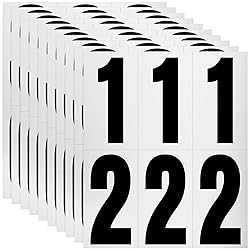 5 PACK,300 Numbers, Reflective Adhesive Mailbox