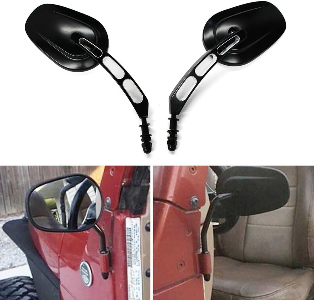 Amazon.com: Devilmotor Pair of Off-Road Bolt-on Door Hinge Mirror Side ...