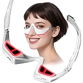 Laflit Under-Eye Red Light Therapy Device, Microcurrent Eye Massager Red Light Therapy Glasses Red Light Eye Mask for Relieve Eye Fatigue, Dark Circles, Puffiness, Wrinkles Fine Lines
