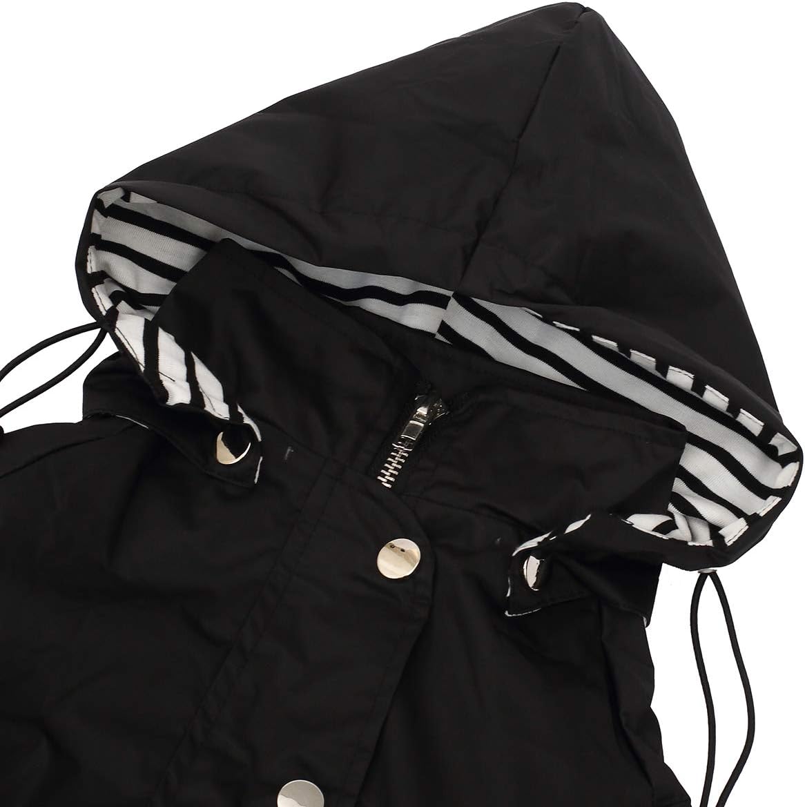 Morezi Dog Zip Up Raincoat with Reflective Buttons, Rain/Water Resistant, Adjustable Drawstring, Removable Hood - Image 5