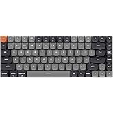 Keychron K3 Version 3 Low Profile Wireless Mechanical Keyboard, 75% Layout QMK Programmable Bluetooth 5.2/Wired, White Backlit with Shine-Through Keycaps for Mac Windows Linux