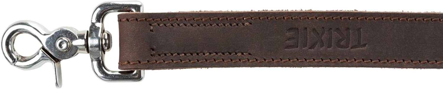 TRIXIE Rustic Fatleather Leash, L-Xl: 1.0 M/25 Mm, Dark Brown, Brown, 0.194 kg - Image 3