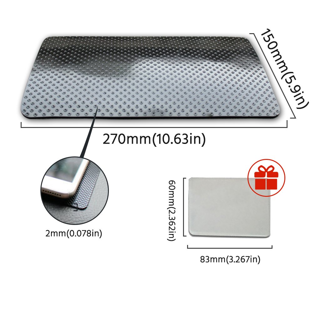 Large Size Anti slip Car Dash Sticky Mat Silicone Car Dashboard Heat