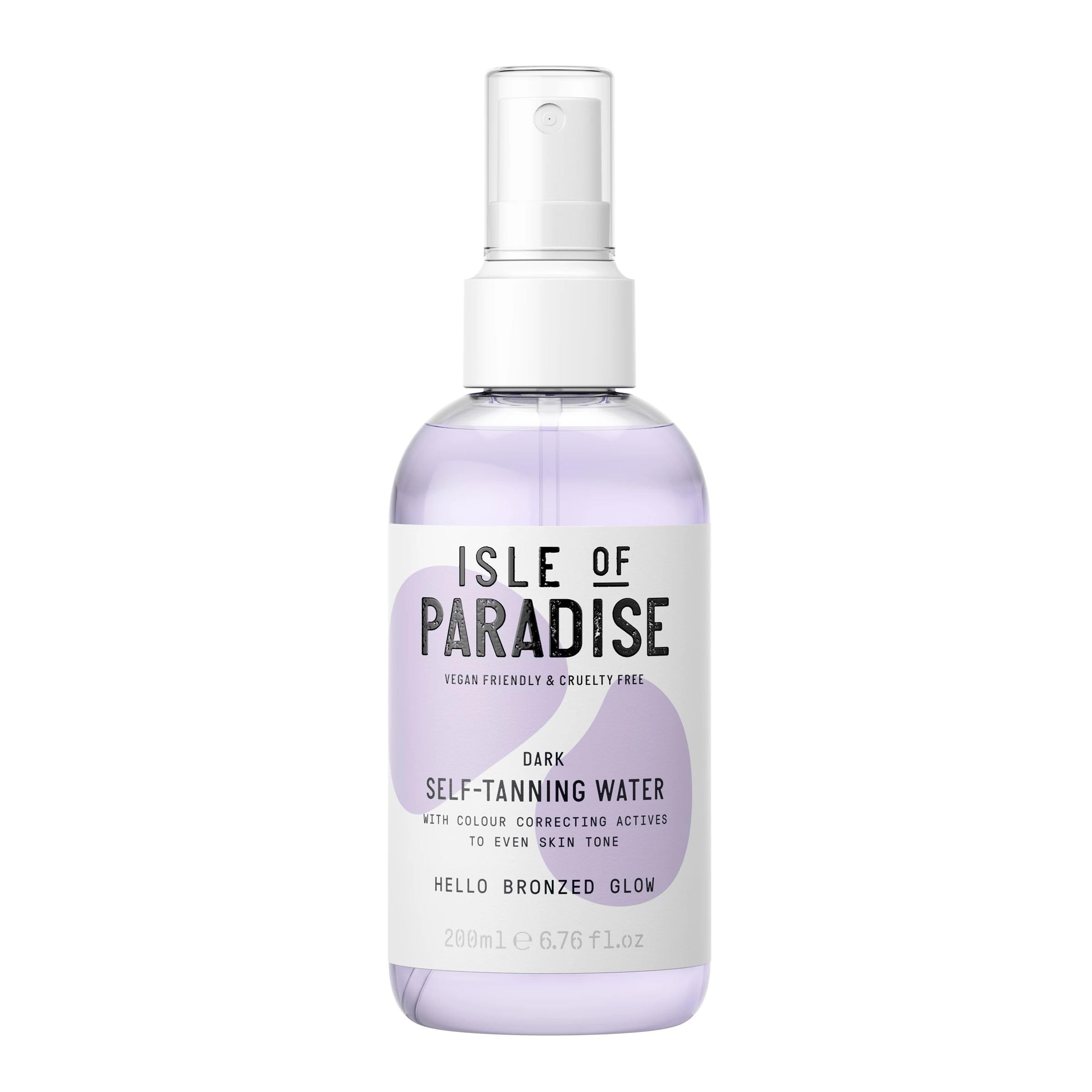 Isle of Paradise Self Tan Water Dark (200 ml) Hydrating Self Tanning Water Natural Ingredients & Vegan
