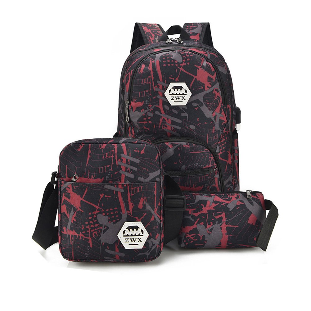 TTD graffiti mochila tres conjunto de mochila de la escuela bolsa de
