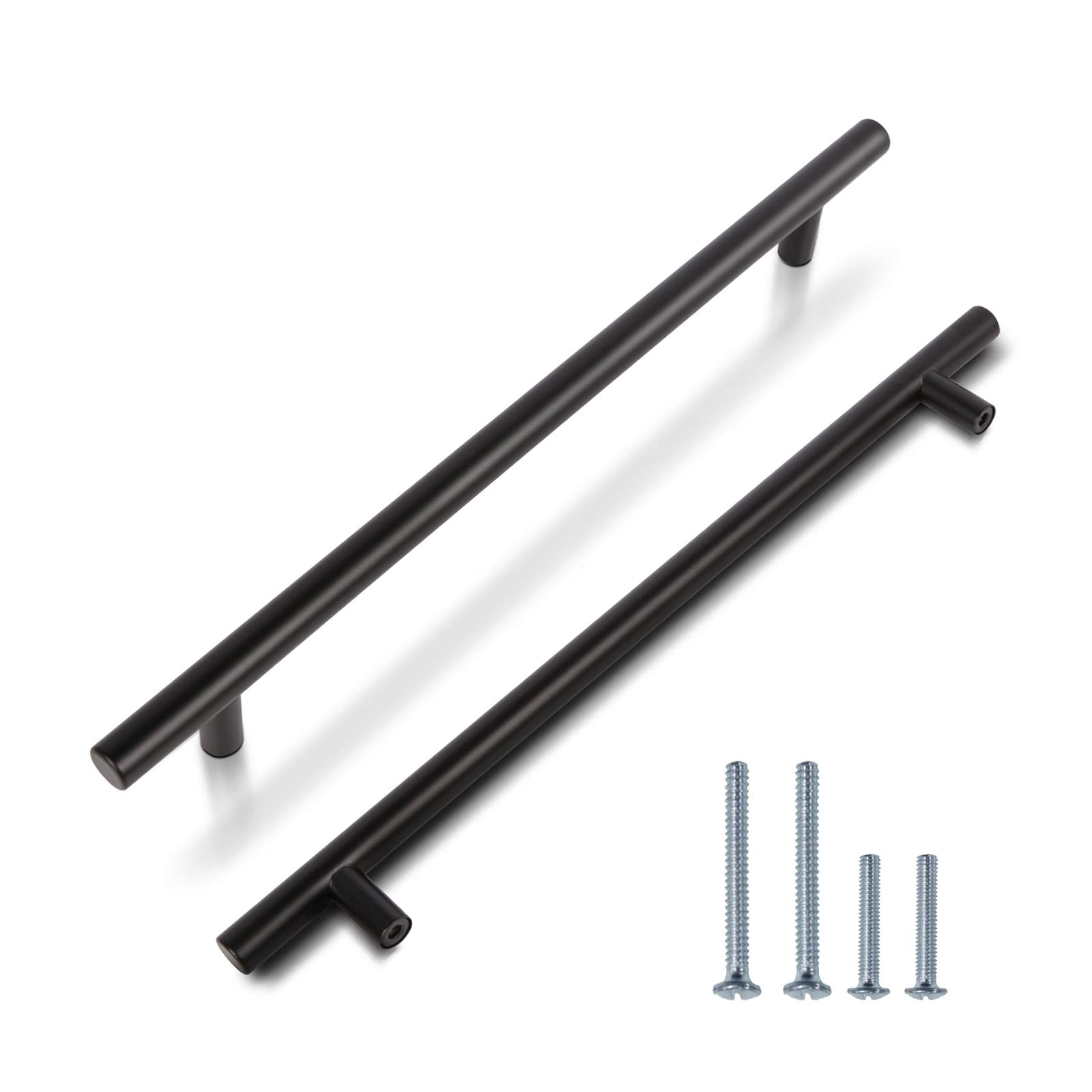 25 Pack 224mm T Bar Handles Stainless Steel Kitchen Cabinet Handles Black Cupboard Door Handle Drawer Pulls Bedroom Furniture Handles