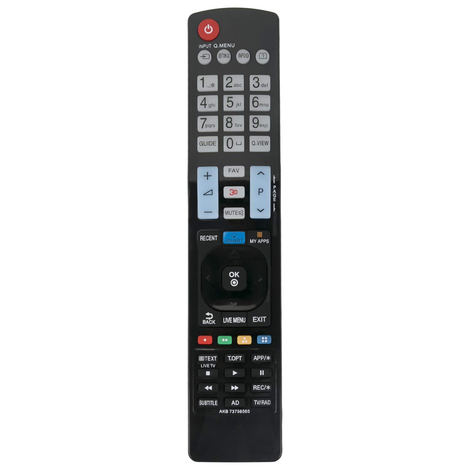 VINABTY AKB73756565 Replace Remote Control for LG TV 32LB650 39LB650 42LB650 47LB650 50LB650 55LB650 60LB650 70LB650 55LB650V-ZA 60LB720V-ZB 65LB730V-ZA 70LB650V-ZB 47LB690V-ZC 42LB731V-ZE 32LB650V-ZN