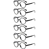 Kerecsen 6 Pack Vintage Round Reading Glasses for Women & Men Blue Light Blocking, Spring Hinge Design, Reading & Office Use