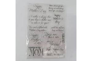 WooYangFun 1pc Happy Mother's Day You are More Than a Mom Sentiment Clear Stamp for Card Making Decoration and Scrapbooking 11x16cm