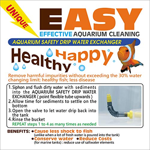 Aquarium Safety Drip Water Exchanger - water changer for aquarium, aquarium equipment, aquarium gravel kit, fish aquarium supplies, fish equipment for tanks, fish tank water, fish aquarium accessory