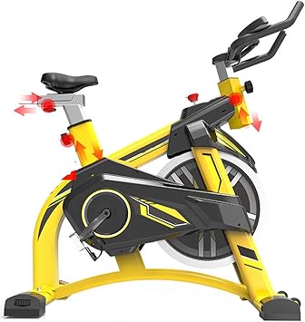 Hlez Velo D Appartement Cardio Velo Biking Velo D Appartement Velo Spinning Avec Programme Et L Ecran Lcd Salle De Sport Utilise Une Courroie D Entrainement Jaune Amazon Fr Sports Et Loisirs