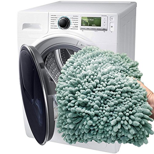 Raphael Rozen Elegant Bath Set of 2 Microfiber Shag Bath Mat, Non Slip Backing, Ultra Soft, Extremely Absorbent and Fast Drying. Durable, Easy Cleaning, Machine Washable. 5 Light Green 17"x24"
