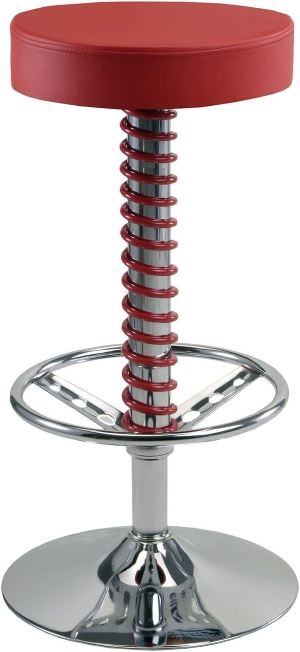 PitStop Furniture PC1400R Crew Bar Stool, Red