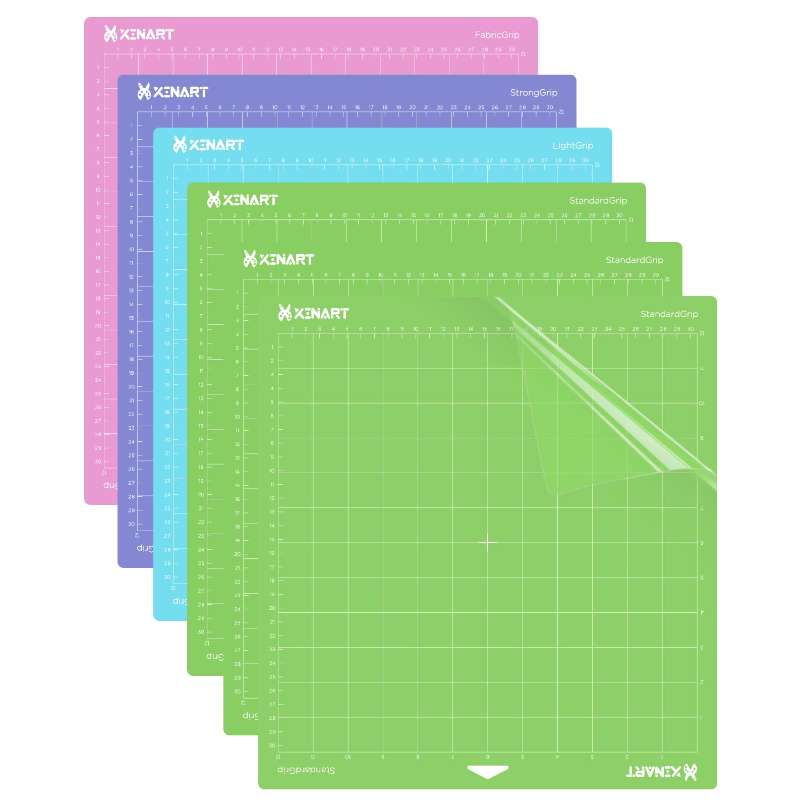 XINART Cutting Mat for Cricut Maker 3/ Explore 3/Air 2/Air/One 12x12 Inch,6 Mats, StandardGrip/LightGrip/StrongGrip/FabricGrip Cut All Essentials Delicate Paper to Heavier Specialty Materials