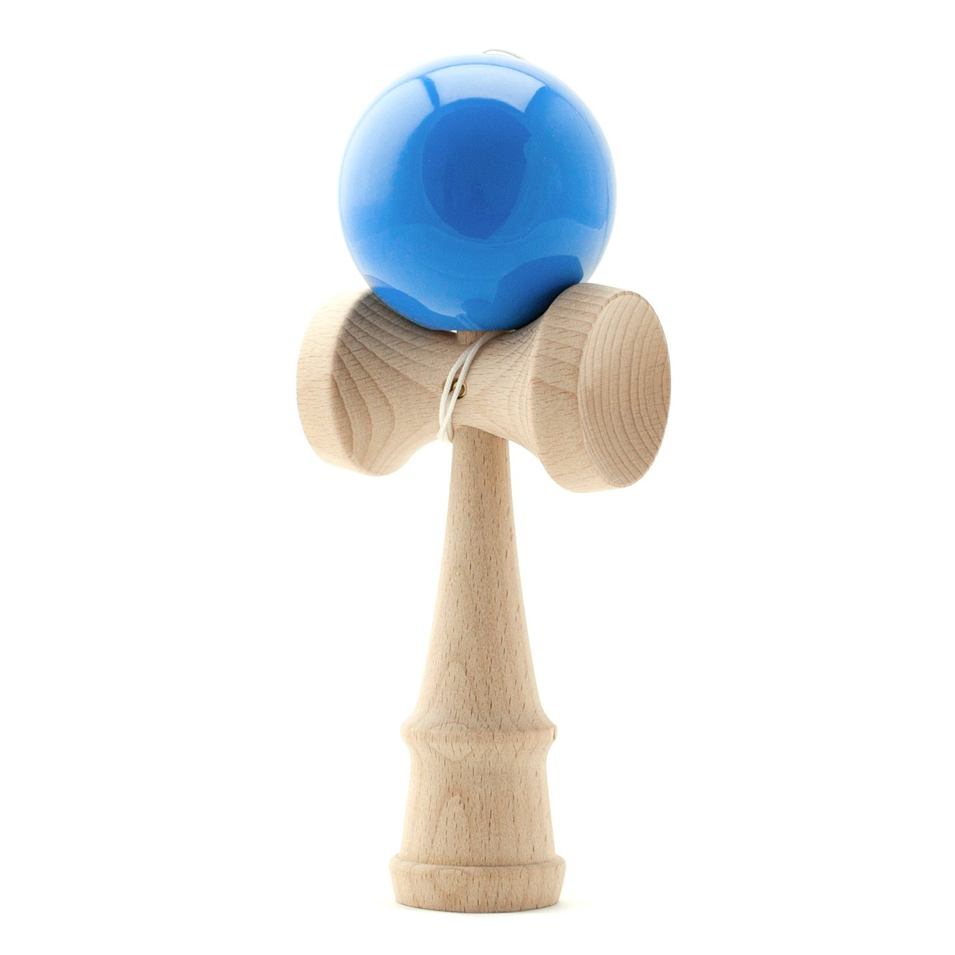 Kendama skill game with blue ball Wooden toy Wooden ball game Japanese dexterity game from the brand PRECORN