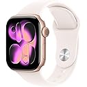 Apple Watch Series 11 [GPS 42mm] Smartwatch with Rose Gold Aluminum Case with Light Blush Sport Band - S/M. Sleep Score, Fitn