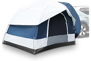 GCCSJ SUV Tent for Camping 4-Person SUV Tent, Double Door Design, Waterproof PU2000mm Car Camping Tents for Outdoor Travel, 8 x 8 x 6.6 Feet