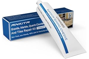ANKITA Quartz Countertop Repair Kit(Transparent), Granite Repair kit, Marble Repair Kit, Match for Any Color of Granite, Marble Porcelain, Corian, Travertine, Quartz and Other Natural Stone & Acrylic Surface