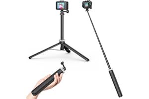AKASO 160cm Selfie Stick Extendable Tripod Stand for GoPro Hero 13/12/11/10/9/Max, DJI Osmo Action 5/4/3, AKASO EK7000/Brave 4/Brave 7 LE Action Cameras and Other ODDV, ICEFOX Action Cameras