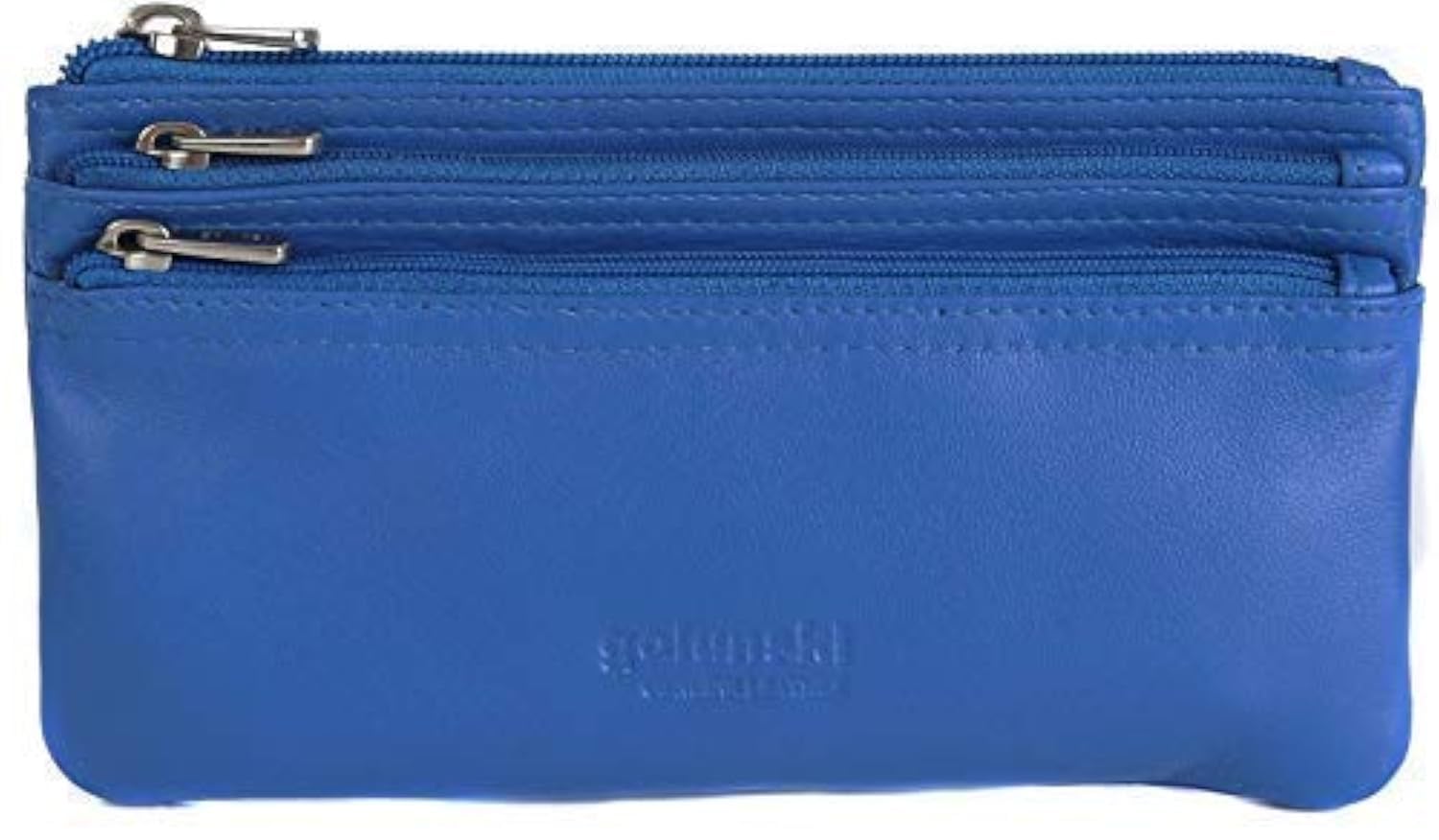 Golunski Nappa Leather 3-Zip Coin Purse – Soft Genuine Leather, Compact Women’s Wallet, 17.5 x 10 cm – UK Brand Since 1953