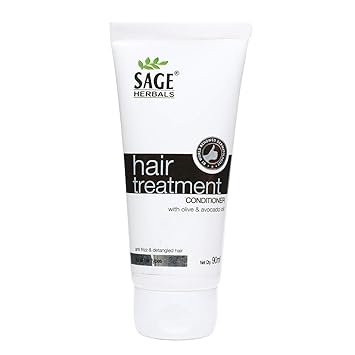 Sage Herbal Hair Treatment Conditioner With Olive & Avocado Oil, Control Hairfall & Dandruf, Soft & Smooth Hair, (90ml)- Pack of 1