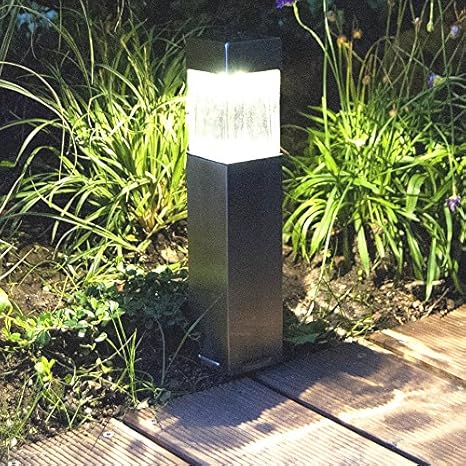 Solar Lights Outdoor Pathway Decorative Light Bollard Set Garden